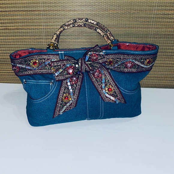 Handbags - Brand New Denim Satchel Hand Bag Purse